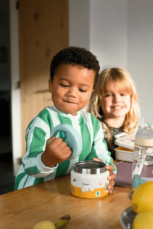 Termos obiadowy The Cotton Cloud – 350 ml, utrzymuje ciepło do 6 h, idealny do szkoły i przedszkola, wzór: pieski