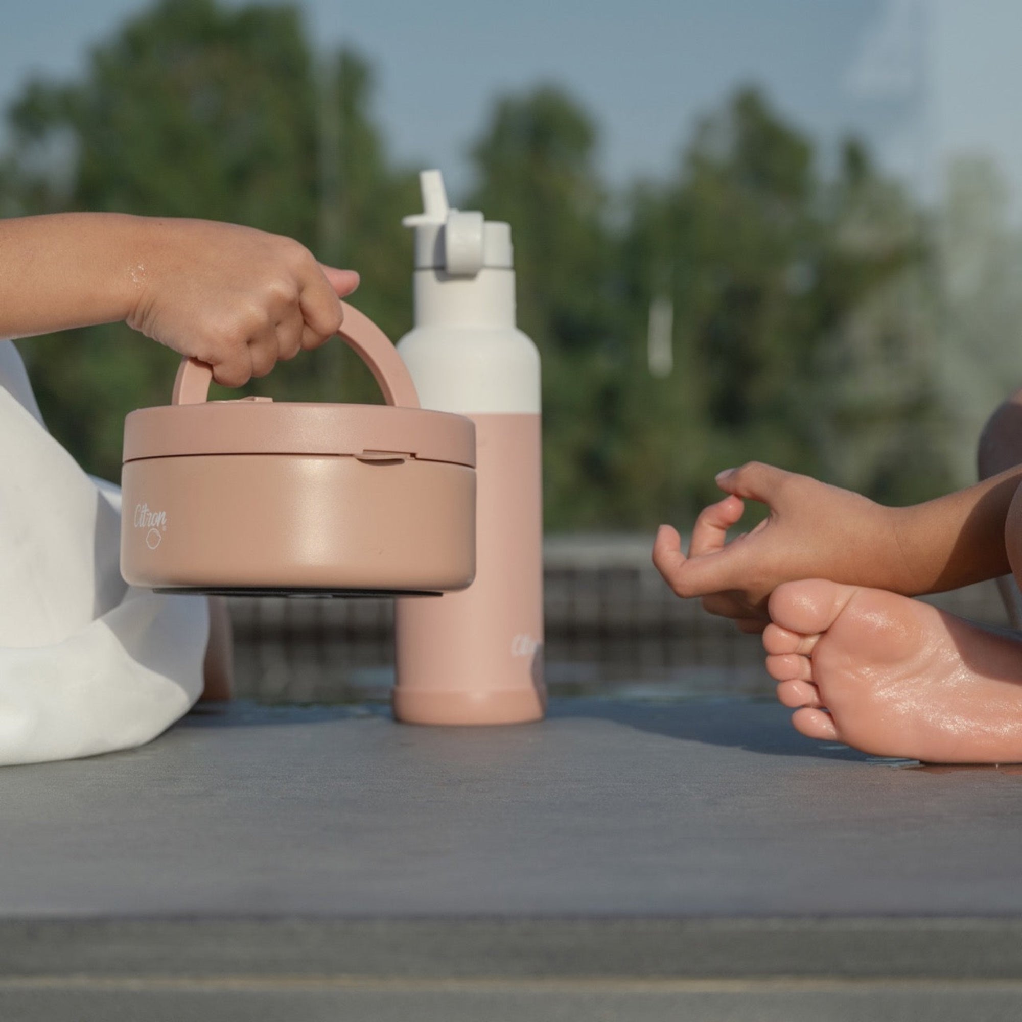 Termos obiadowy Citron 400 ml Blush Pink z podziałką – stal nierdzewna, szczelny, bez BPA, ciepło do 5h, zimno do 7h