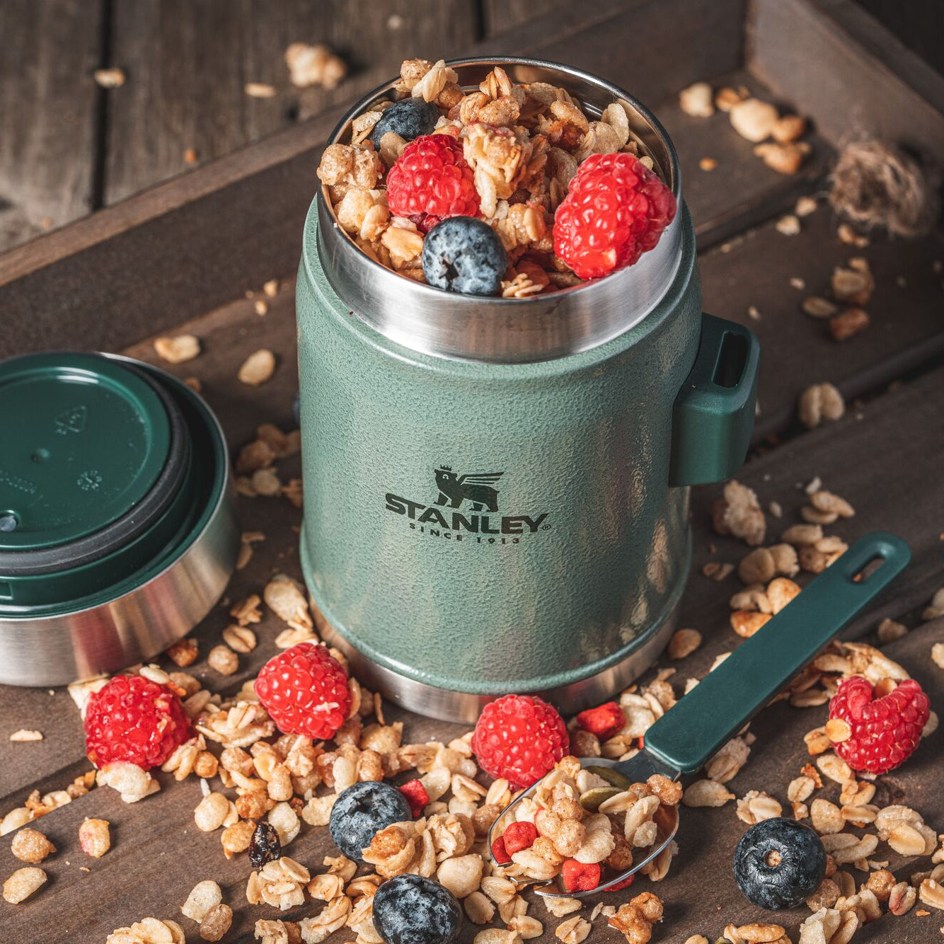 Termos Stanley Hammertone Green na zupę i posiłki stałe – stal nierdzewna 18/8