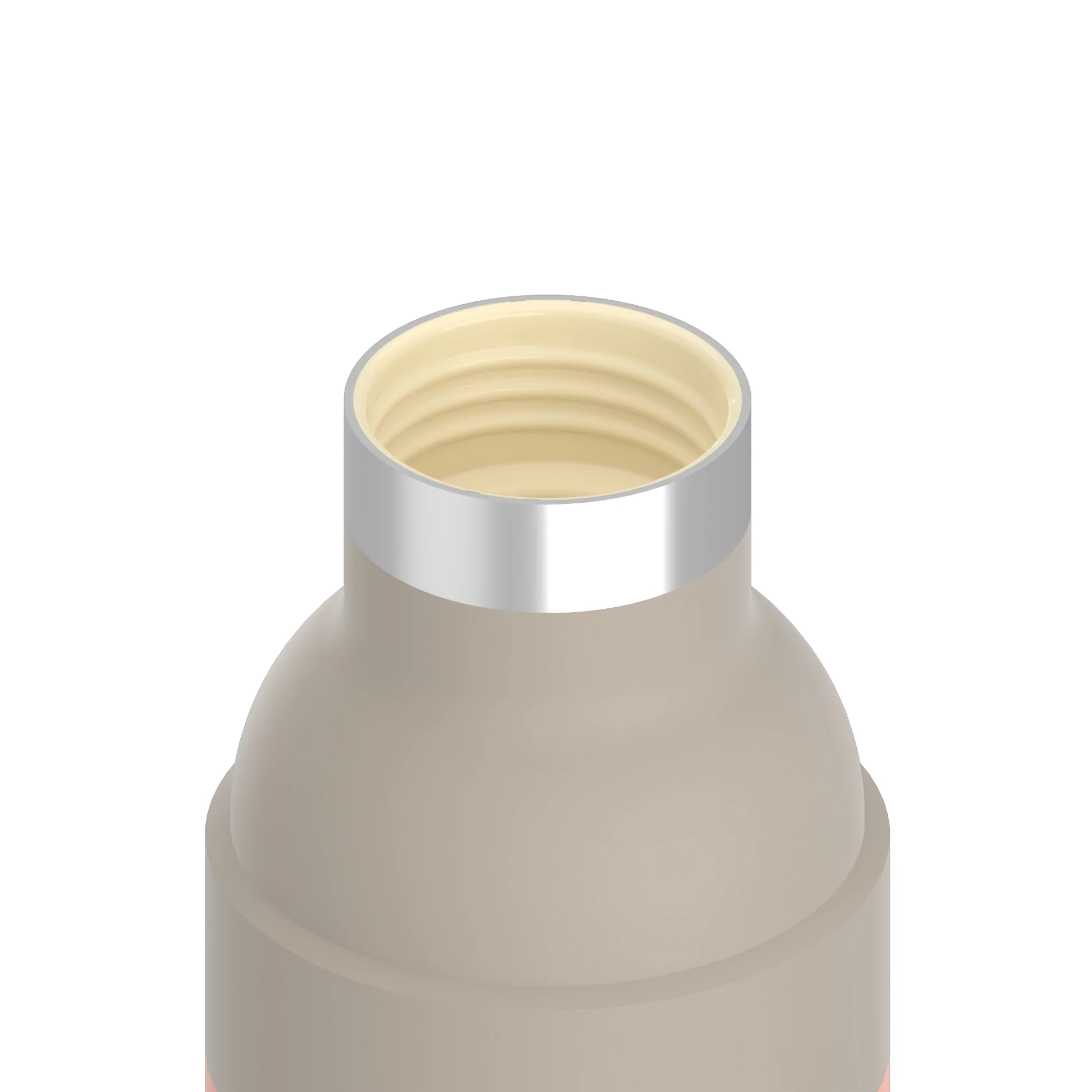 Termos z ceramiką Asobu Orb Pastel Peach, odporny na przebarwienia i zapachy po kawie