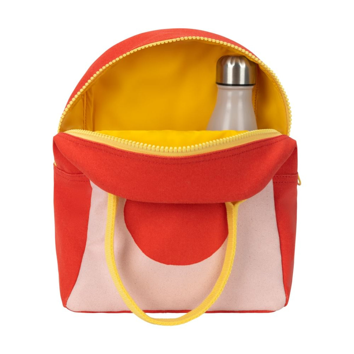 Torba termiczna na lunch Apple – ekologiczna, pojemna, z bawełny organicznej i RPET, wodoodporna i lekka, kolor: czerwony