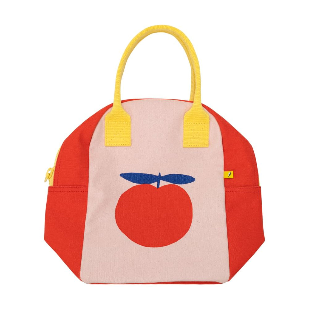 Torba termiczna na lunch Apple – ekologiczna, pojemna, z bawełny organicznej i RPET, wodoodporna i lekka, kolor: czerwony