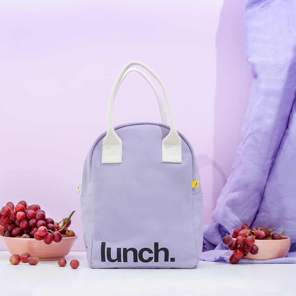 Torba termiczna na lunch Lavender– ekologiczna, pojemna, z bawełny organicznej i RPET, wodoodporna i lekka, kolor: lawendowy