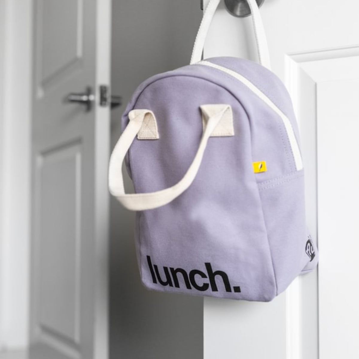 Torba termiczna na lunch Lavender– ekologiczna, pojemna, z bawełny organicznej i RPET, wodoodporna i lekka, kolor: lawendowy