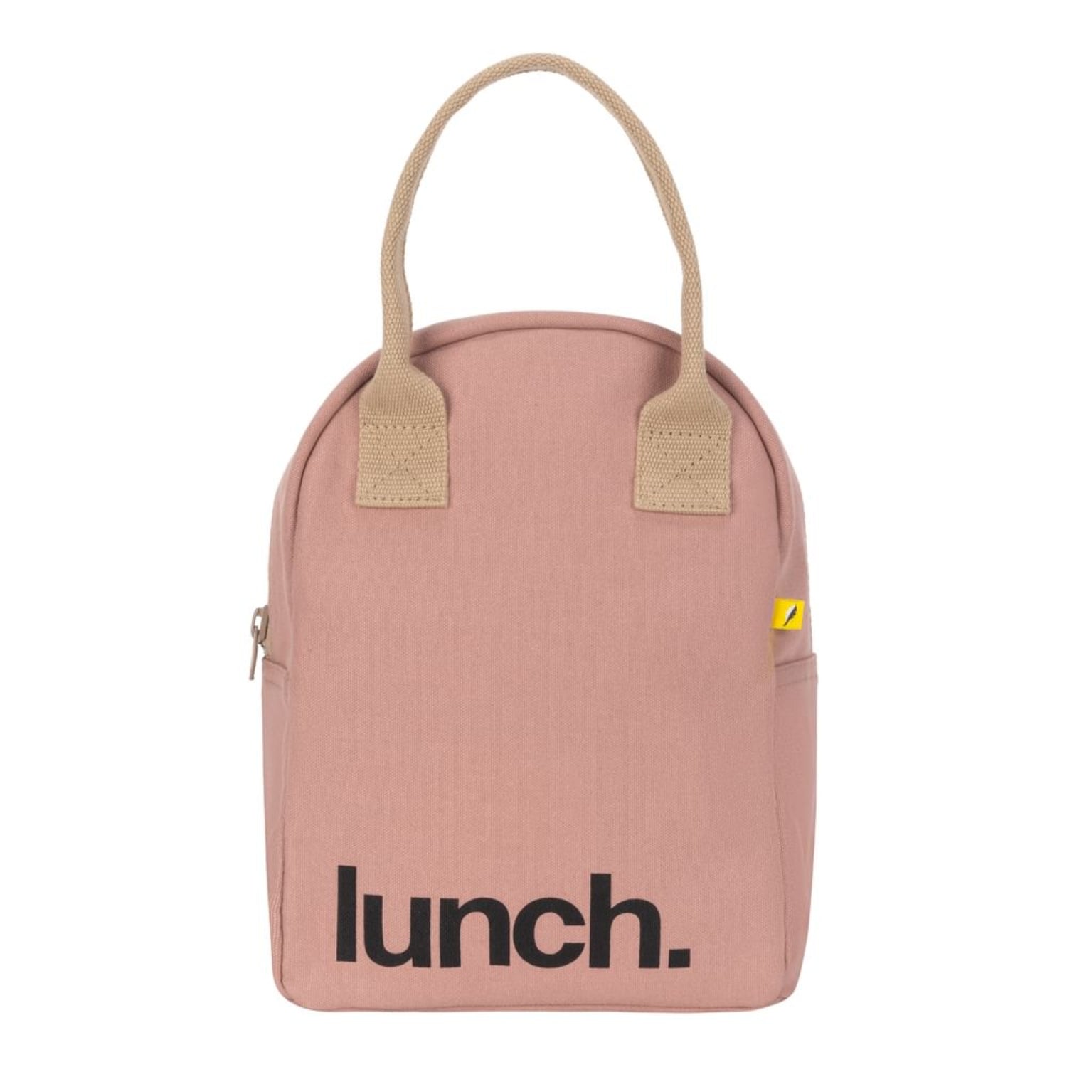 Torba termiczna na lunch Mauve Pink – ekologiczna, pojemna, z bawełny organicznej i RPET, wodoodporna i lekka, kolor: rózowy
