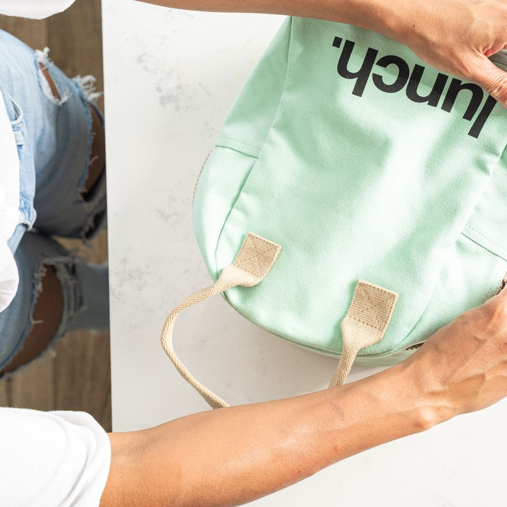 Torba termiczna na lunch Mint  – ekologiczna, pojemna, z bawełny organicznej i RPET, wodoodporna i lekka, kolor: różowy