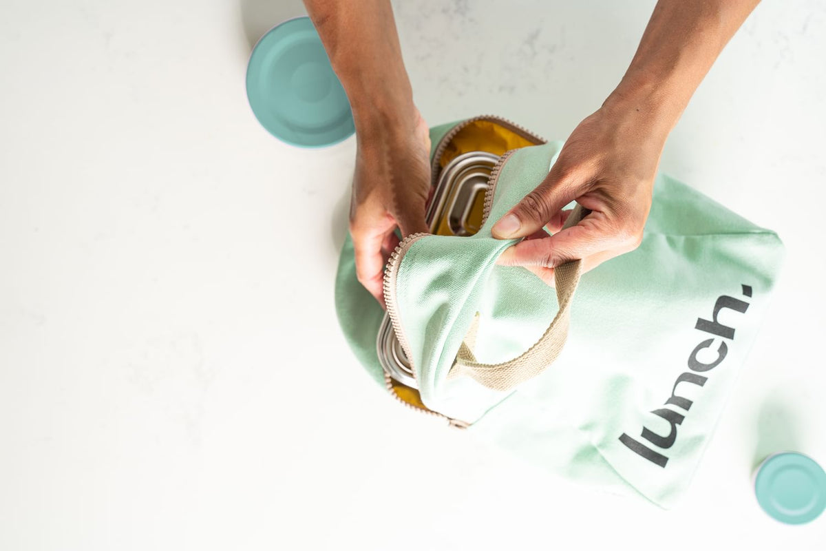 Torba termiczna na lunch Mint – ekologiczna, pojemna, z bawełny organicznej i RPET, wodoodporna i lekka, kolor: różowy