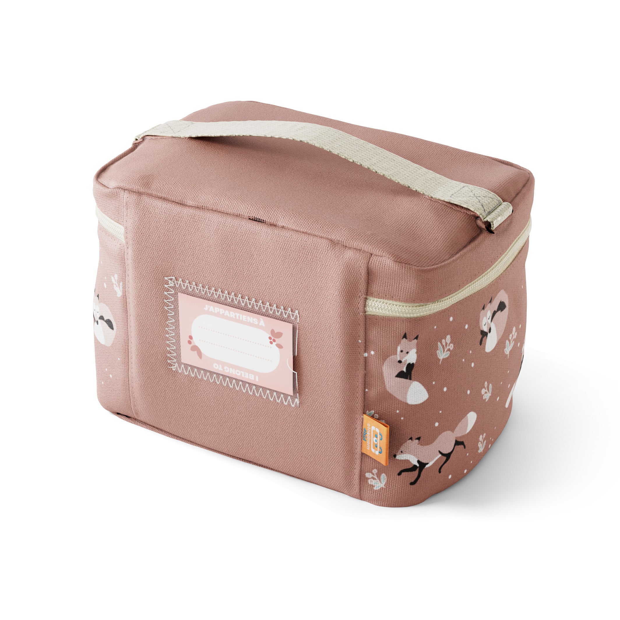 Torba termiczna Monbento Frosty Cinnamon Fox – 5L pojemności, izolacja, łatwe otwieranie, z kieszonką. Na lunch, bidon i przekąski, wzór: lisy