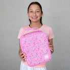 Torba termiczna MontiiCo Friends Forever L – dwie komory, wkład chłodzący, wodoodporna i trwała, kolor: różowy