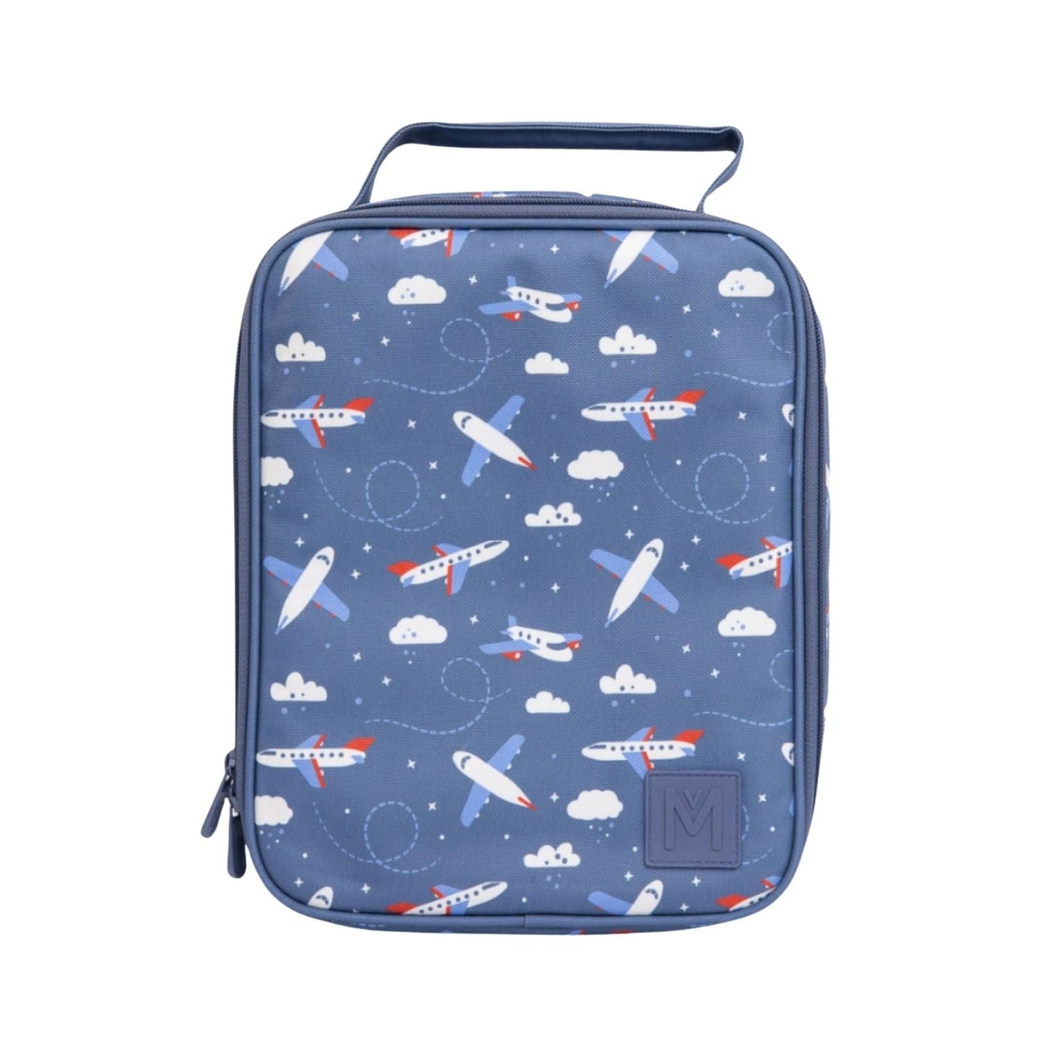 Duża torba termiczna dla chłopca Montiico Lunch Bag we wzorze Jetset