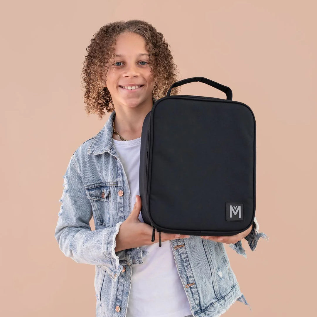 Torba termiczna MontiiCo Midnight L – dwie komory, wkład chłodzący, wodoodporna i trwała, kolor: czarna