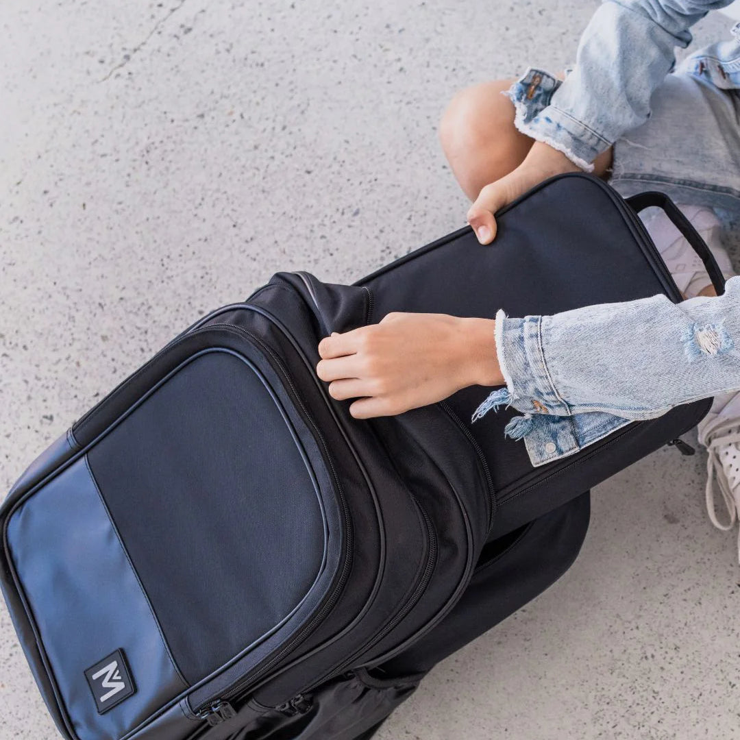 Torba termiczna MontiiCo Midnight L – dwie komory, wkład chłodzący, wodoodporna i trwała, kolor: czarna