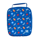 Torba termiczna MontiiCo Superhero L – dwie komory, wkład chłodzący, wodoodporna i trwała, kolor: niebieski