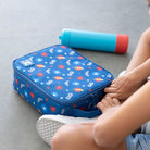 Torba termiczna MontiiCo Superhero L – dwie komory, wkład chłodzący, wodoodporna i trwała, kolor: niebieski