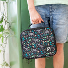 Torba termiczna MontiiCo Dinosaur M – dwie komory, wkład chłodzący, wodoodporna i trwała, wzór: dinozaury