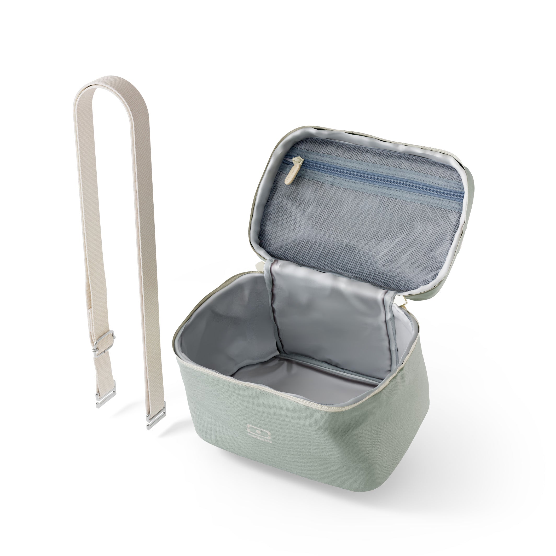 Monbento Arctic Natural Green – torba termiczna do lunchboxa, utrzymuje temperaturę posiłków, lekka i stylowa do pracy, szkoły i podróży, kolor: zielony