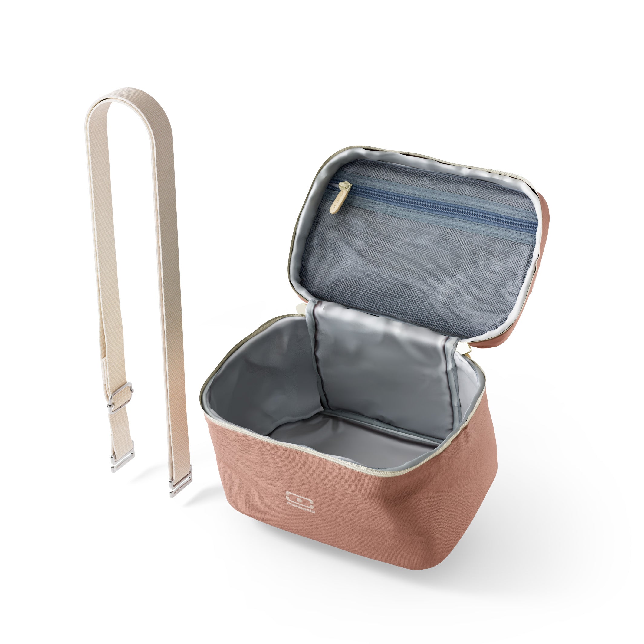 Monbento Arctic Pink Moka – torba termiczna do lunchboxa, utrzymuje temperaturę posiłków, lekka i stylowa do pracy, szkoły i podróży, kolor: różowy