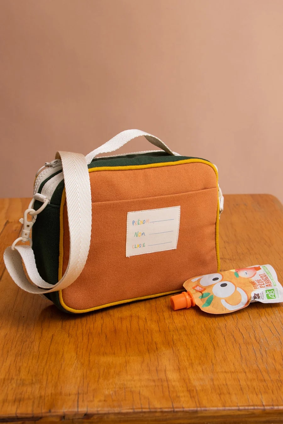 Torba termiczna z paskiem Elsa Hindbag - wygodna, eko, trwala, w stylu retro, izolacja termiczna, 100% bawełna organiczna, kolor: niebieski