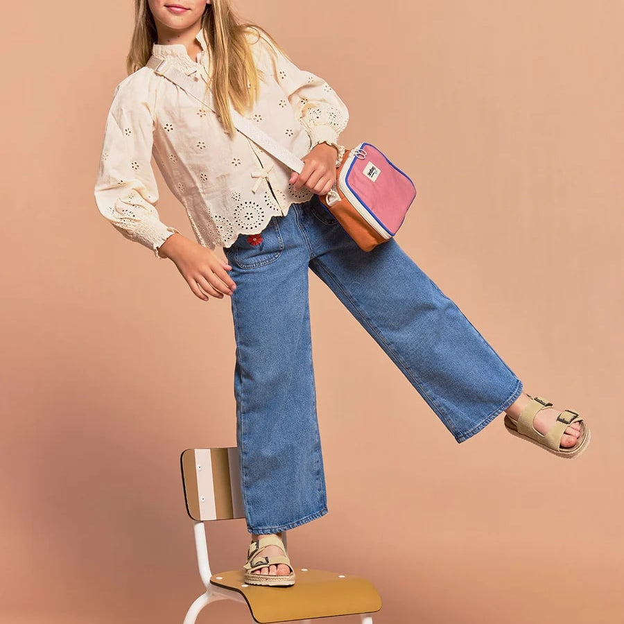 Torba termiczna z paskiem Elsa Hindbag - wygodna, eko, trwala, w stylu retro, izolacja termiczna, 100% bawełna organiczna, kolor: różowy