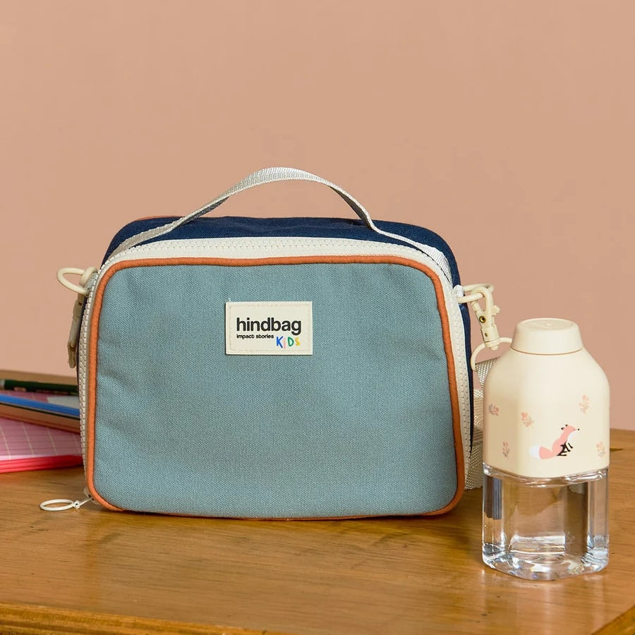 Torba termiczna z paskiem Elsa Hindbag - wygodna, eko, trwala, w stylu retro, izolacja termiczna, 100% bawełna organiczna, kolor: zielony