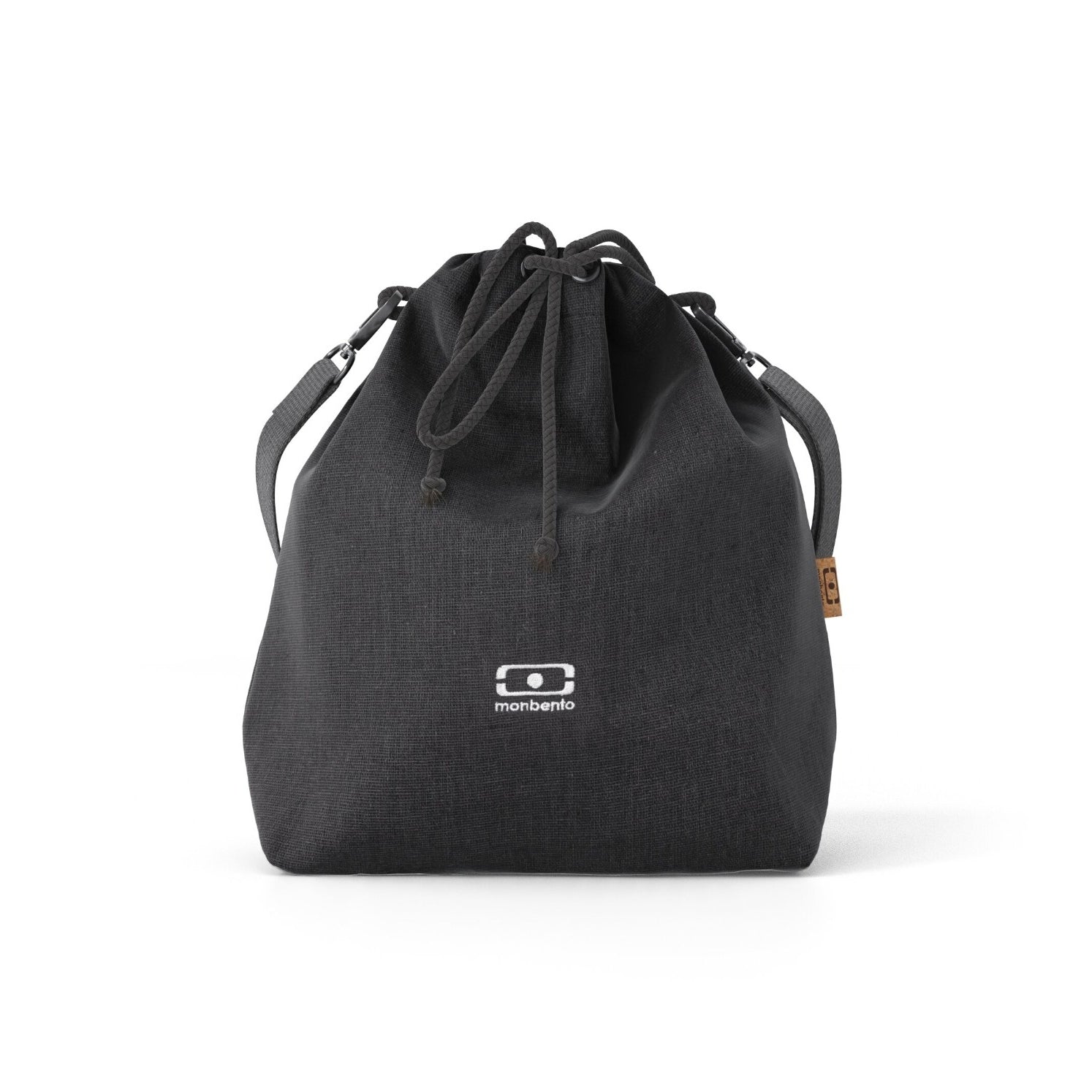 Monbento Lunchbag Black – izolowana torba na ramię na drugie śniadanie