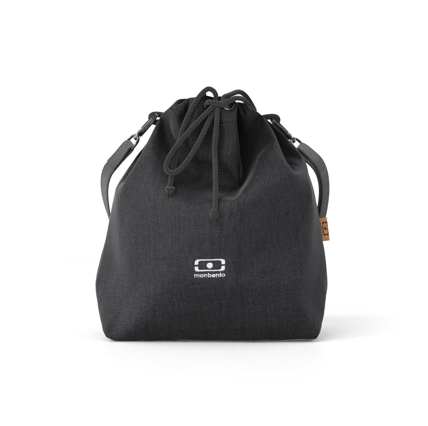 Monbento Lunchbag Black – izolowana torba na ramię na drugie śniadanie