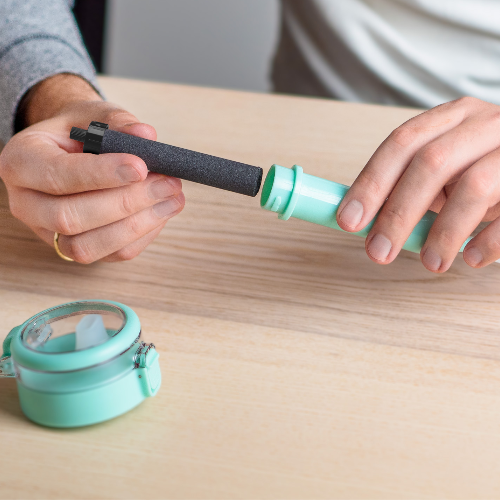 Wessper ActiveMax Mint tritanowa butelka filtrująca 680 ml – filtr węglowy usuwa chlor, ze słomką, bez BPA, szczelna, stylowa, ekologiczna, kolor: zielona