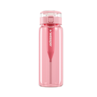 Wessper ActiveMax Pink  tritanowa butelka filtrująca 680 ml – filtr węglowy usuwa chlor, ze słomką, bez BPA, szczelna, stylowa, ekologiczna, kolor: różowa