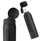 Wessper Actitex™ Black – lekka, tritanowa butelka filtrująca z filtrem Actitex™, pojemna, 1 l,  wolna od BPA, odporna, szczelna i ekologiczna, kolor: czarna