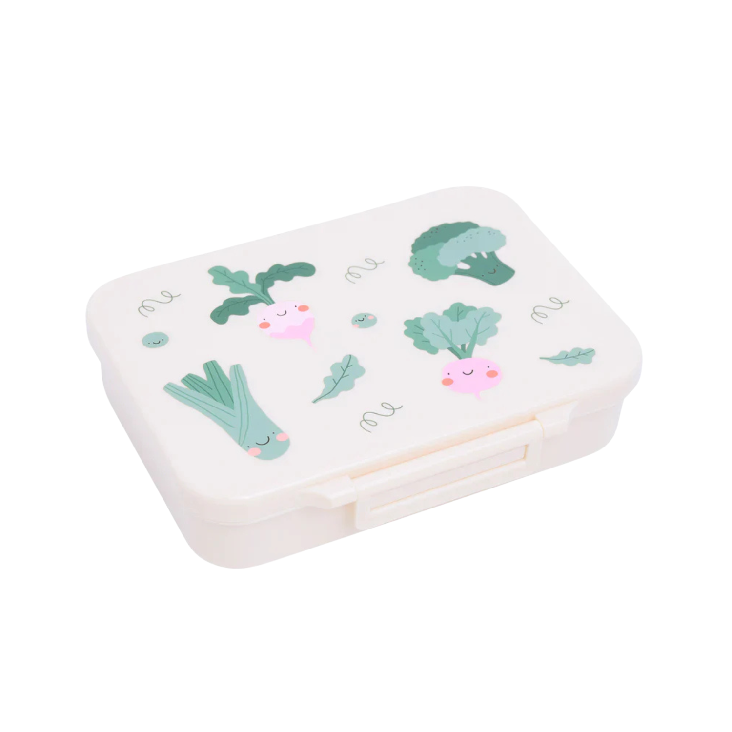 Tritanowy lunch box dla dzieci The Cotton Cloud– kompaktowy, kolorowy i bezpieczny, z pojemnością 850 ml, wzór: warzywa