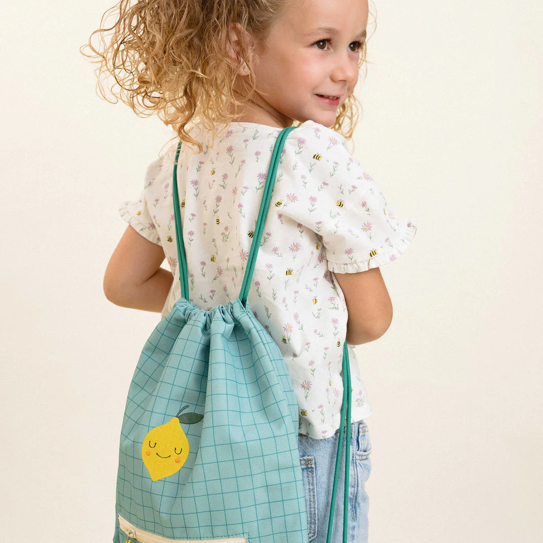 Worek na lunch The Cotton Cloud – ze sznurkami, lekki i pojemny dla dzieci od 3 lat.