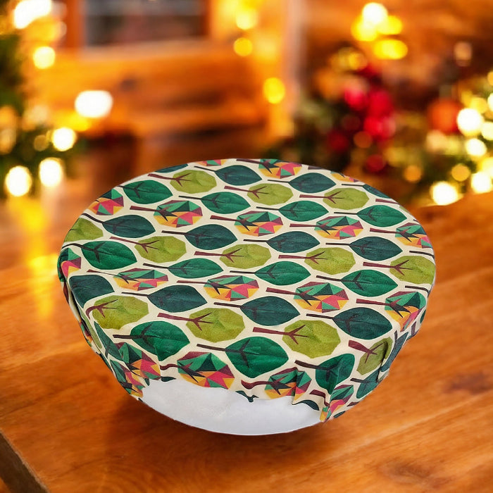 Woskowijka do kanapek BeePack® M – ekologiczne, wielorazowe opakowanie na żywność z naturalnych materiałów, zero plastiku, wzór: las