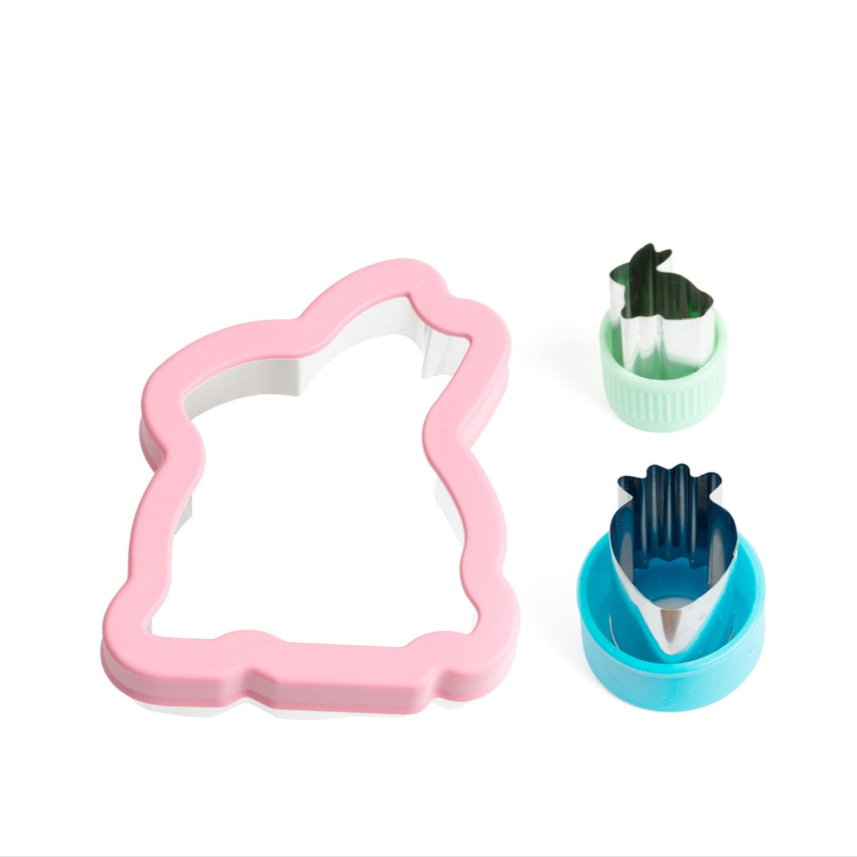 Wykrawacze Lekkabox króliki – zestaw 3 rozmiarów, stal nierdzewna, bezpieczne uchwyty, idealne do owoców, warzyw, kanapek i ciasteczek