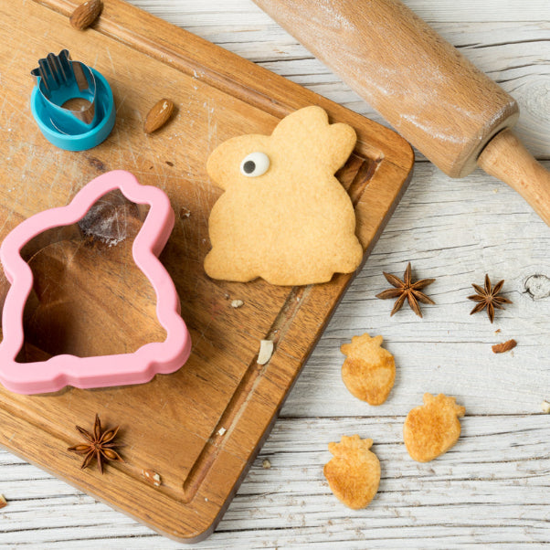 Wykrawacze Lekkabox króliki – zestaw 3 rozmiarów, stal nierdzewna, bezpieczne uchwyty, idealne do owoców, warzyw, kanapek i ciasteczek