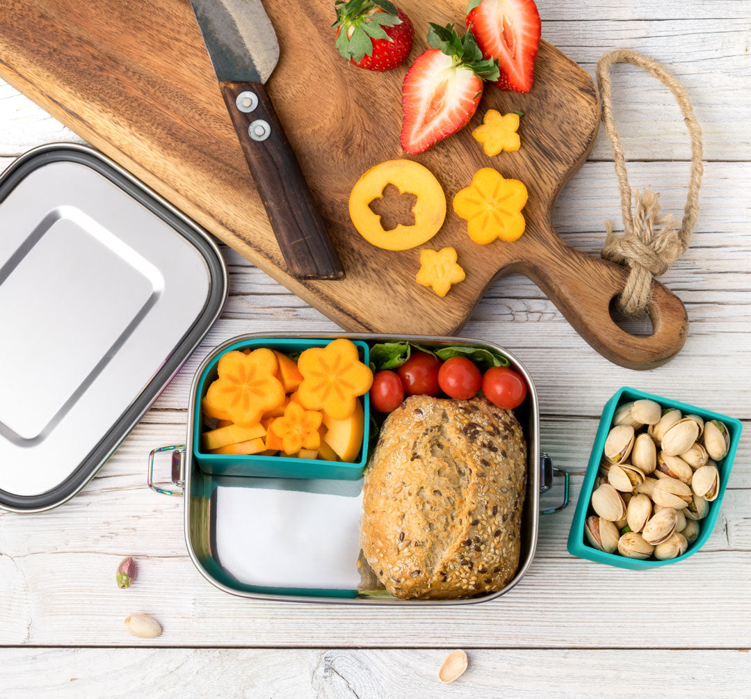 Wykrawacze Lekkabox kwiaty – zestaw 5 rozmiarów, stal nierdzewna, bezpieczne uchwyty, idealne do owoców, warzyw, kanapek i ciasteczek