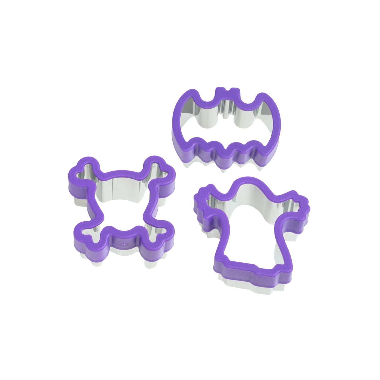 Wykrawacze Lekkabox Halloween – zestaw 3 rozmiarów, stal nierdzewna, bezpieczne uchwyty, idealne do owoców, warzyw, kanapek i ciasteczek