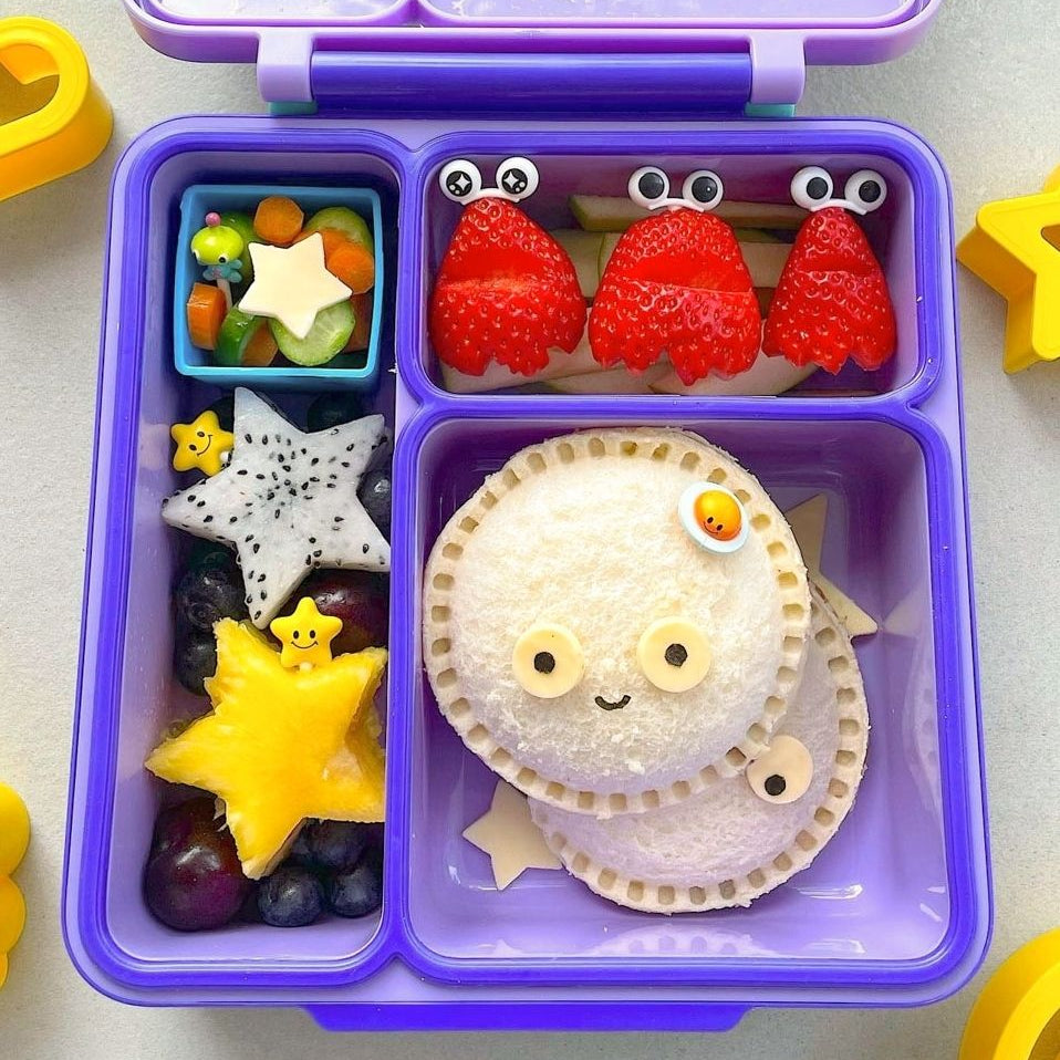 Wykrawacze Lekkabox kółko i kwadrat – zestaw 2 rozmiarów, bezpieczne uchwyty, idealne do owoców, warzyw, kanapek i ciasteczek