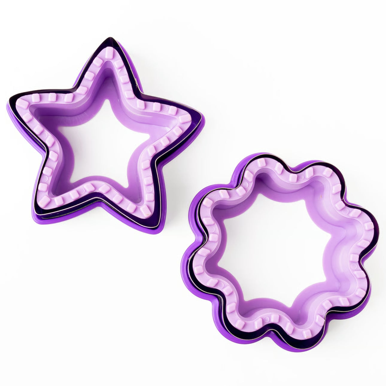 Wykrawacze Lekkabox kwiat i gwiazda – zestaw 2 rozmiarów, bezpieczne uchwyty, idealne do owoców, warzyw, kanapek i ciasteczek