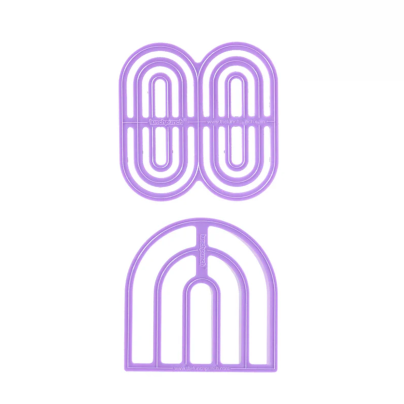 Wykrawacze do kanapek Lunch Punch – ekologiczne, 100% recykling, idealne na szkolne śniadania i pikniki, wzór: tęcze