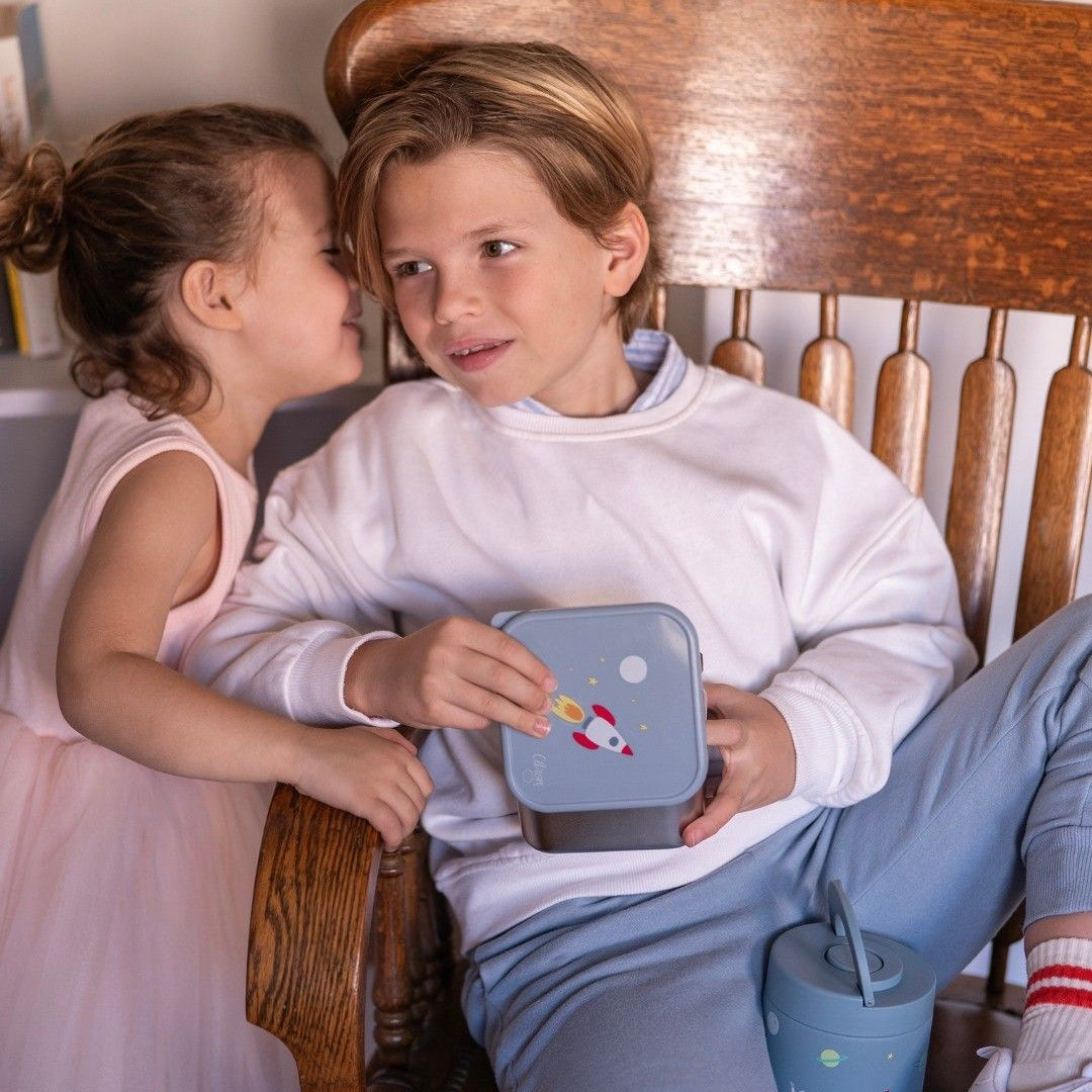 Zestaw 3 pojemników Citron Spaceship ze stali nierdzewnej 550/350/220 ml, kompaktowe, bez BPA, idealne na przekąski i owoce