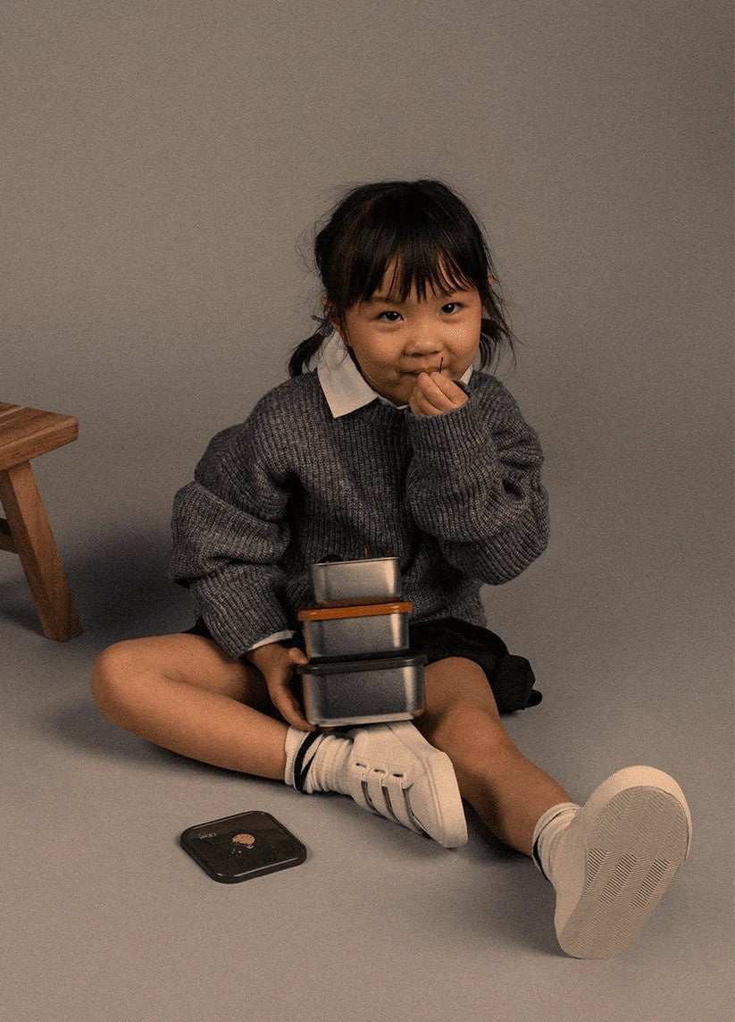 Zestaw 3 pojemników Citron Tiger ze stali nierdzewnej 550/350/220 ml, kompaktowe, bez BPA, idealne na przekąski i owoce, wzór: tygrys