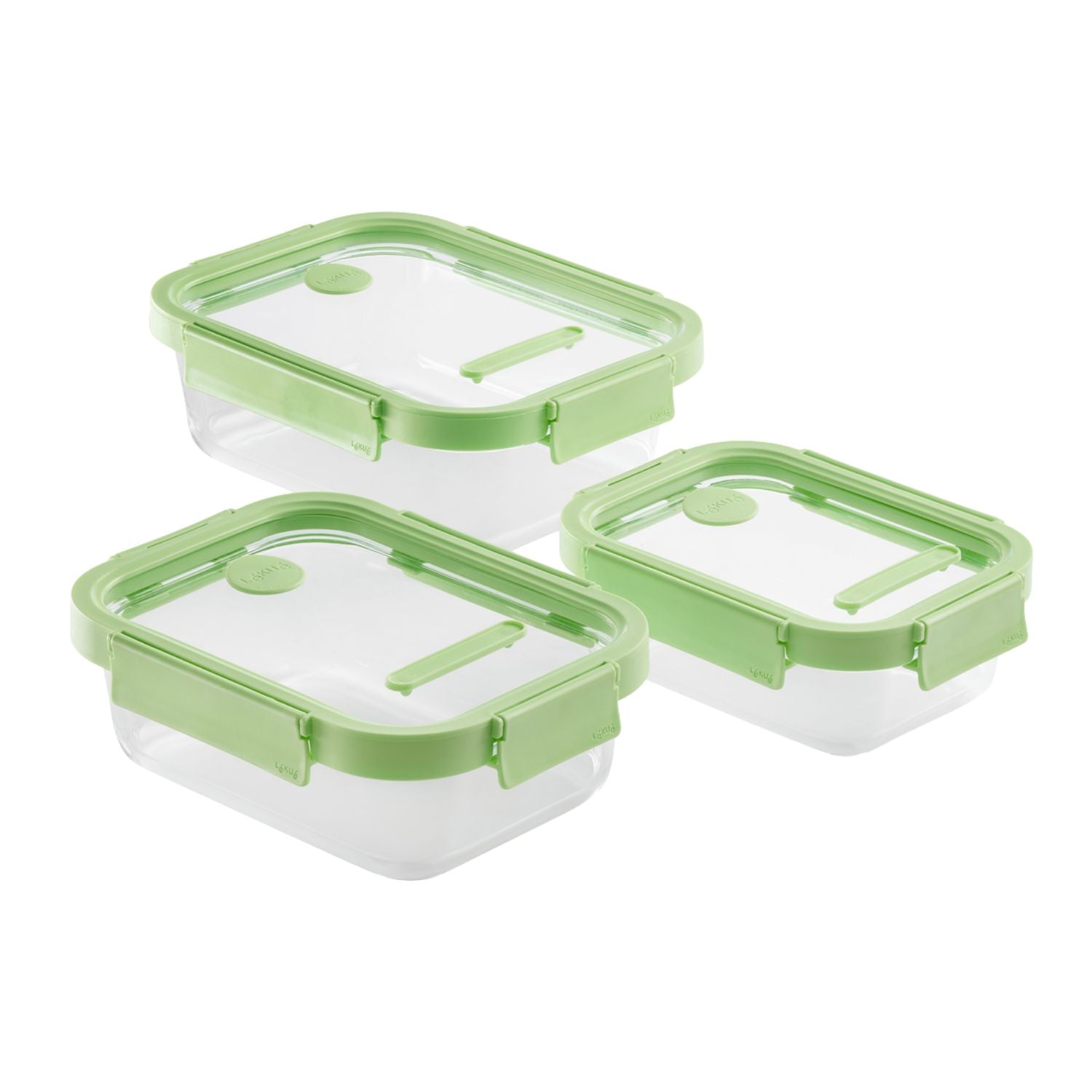 Lékué zestaw 3 szklanych pojemników na jedzenie bento box