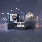 Monbento Gift Box Blue Natural – zestaw prezentowy, lunchbox 1 L, butelka 0,5 L i torba, szczelny, stylowy i idealny na prezent, kolor: niebieski