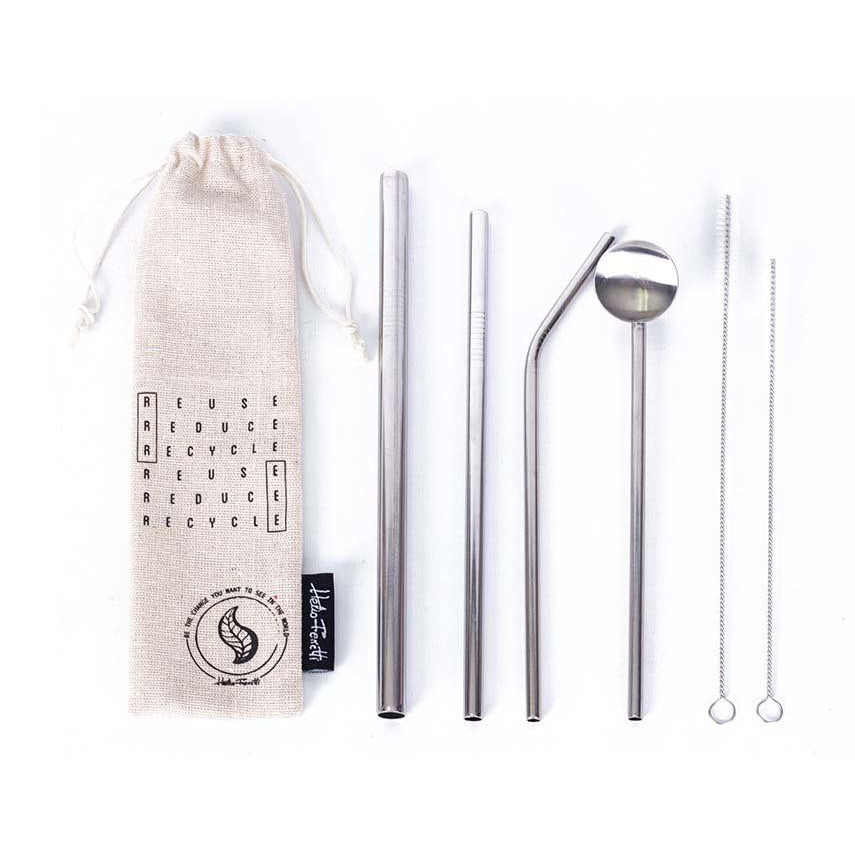 Zestaw słomek Helio Ferretti - wielorazowe, uniwersalne, łatwe czyszczenie