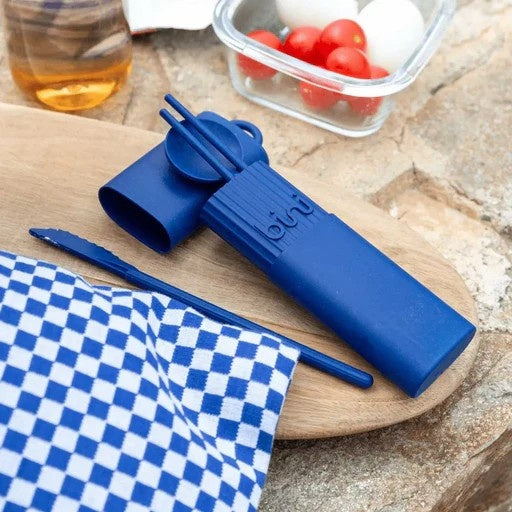 Bini Kit Blue – komplet sztućców wielorazowych do mycia w zmywarce