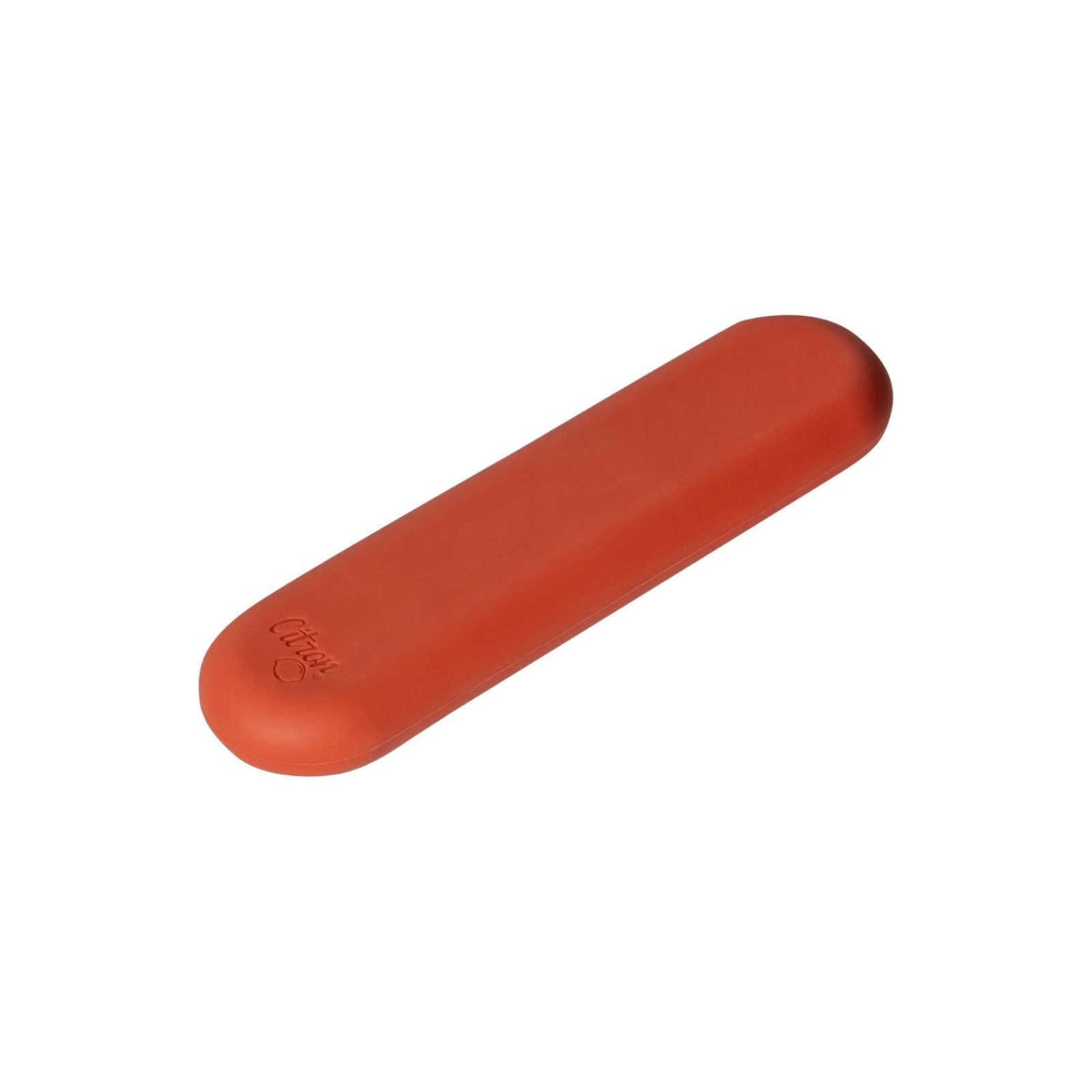 Zestaw sztućców Citron Brick ze stali nierdzewnej 304 z silikonowym etui, kompaktowy, bez BPA, idealny do lunch boxa, kolor: czerwony