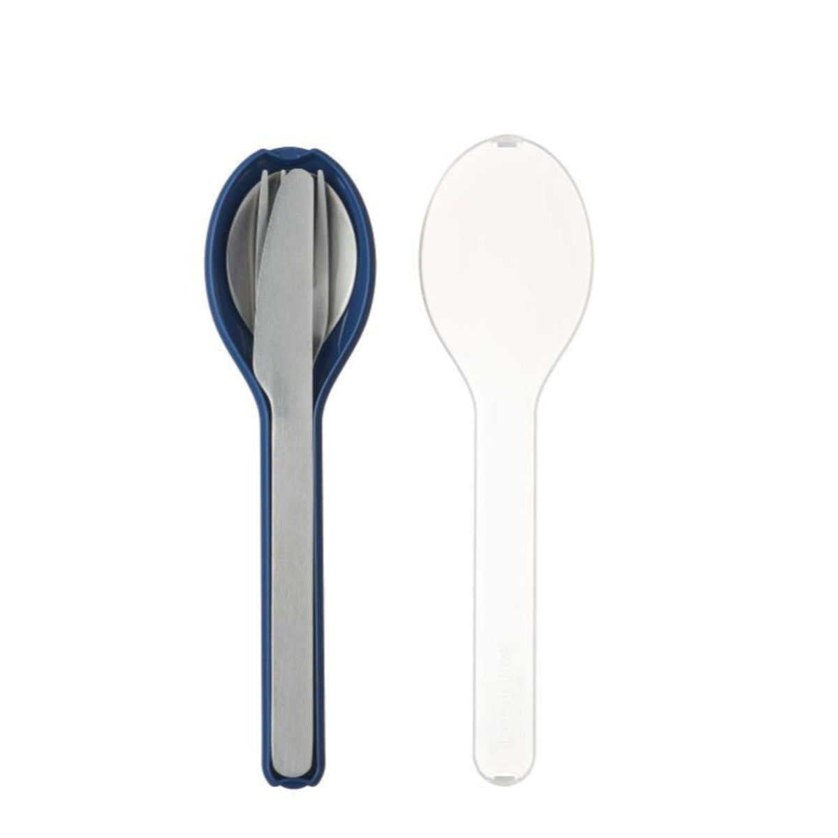 Mepal Ellipse zestaw sztućców w etui – widelec, nóż, łyżka, stal nierdzewna, kolor: nordic denim