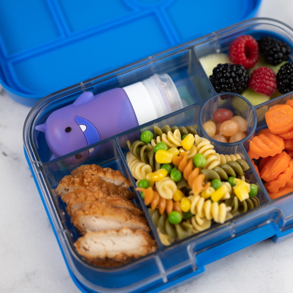 3 Mini butelki na sos Yumbox – kolorowe potworki, szczelne i łatwe w użyciu przez dzieci