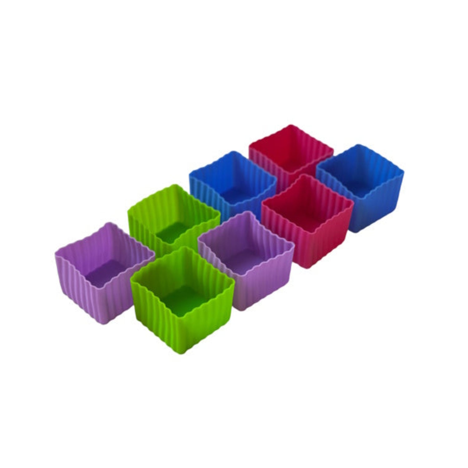 8 Kwadratowych foremek do lunchboxów– idealne do rozdzielania przekąsek w lunchboxie, na owoce, orzeszki, sery i inne