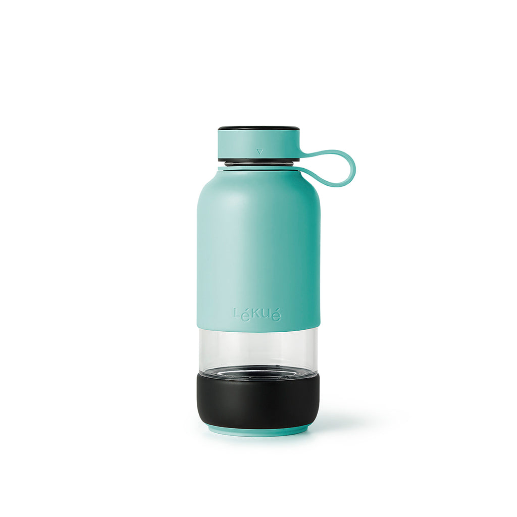 LÉKUÉ TO GO szklana butelka, turkusowa Lekue Water Bottles | TwójLunchBox